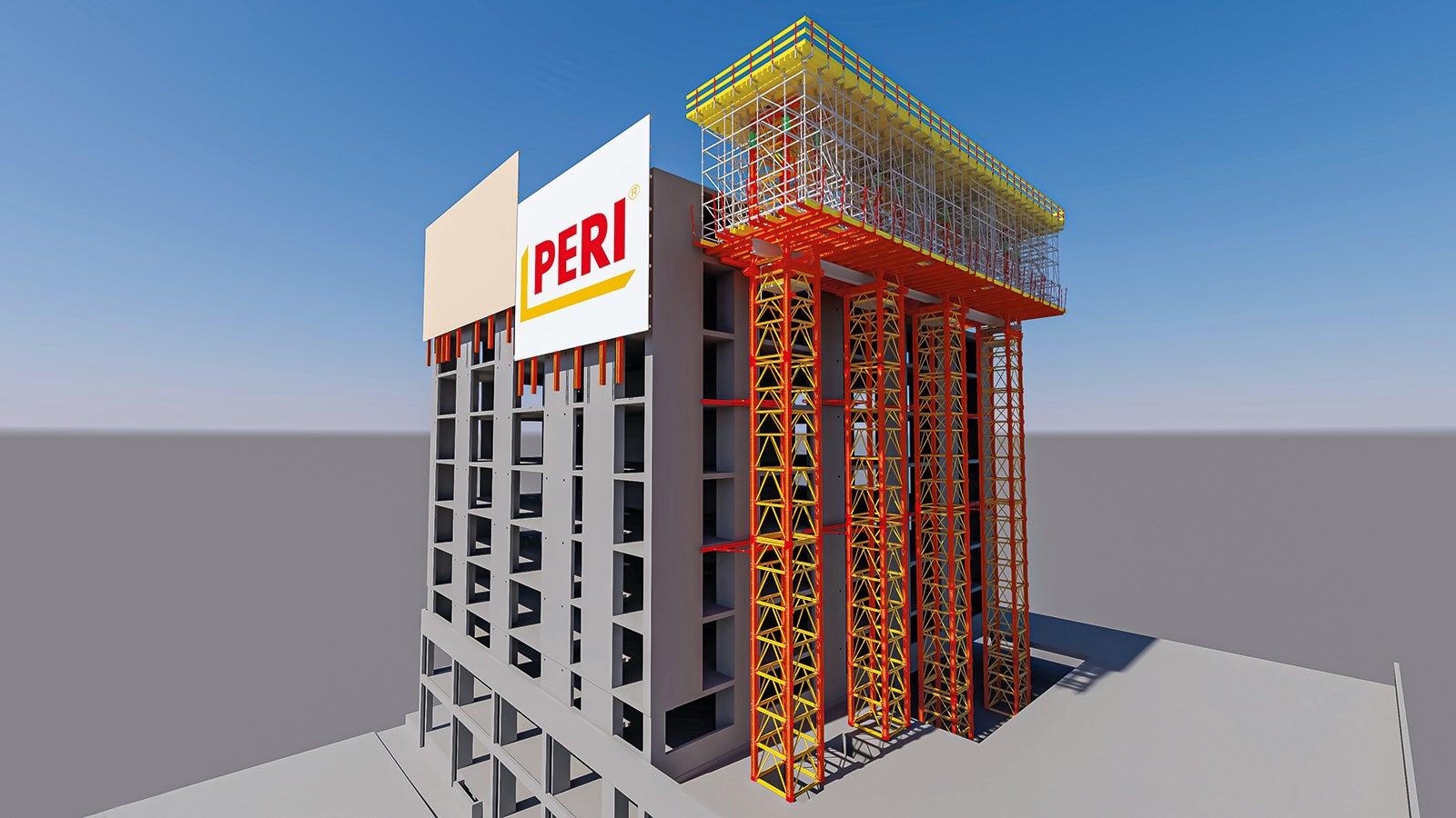 The building is depicted using BIM 360° Field even before construction begins.