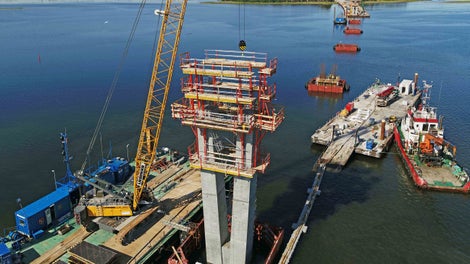 SCS klatring med hoved-, finish- og to arbejdsplatforme