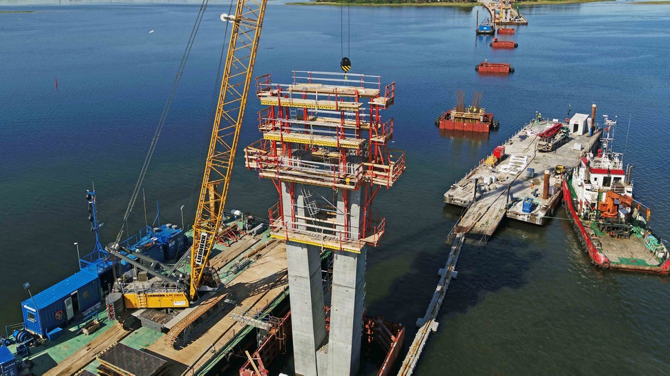 SCS klatring med hoved-, finish- og to arbejdsplatforme