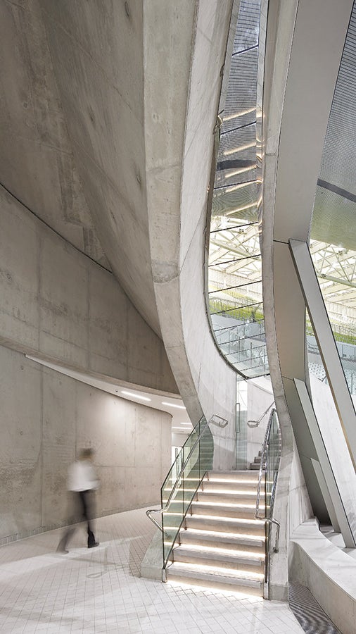 Swimming stadium for the Summer Olympic Games 2012 - bold designs and extraordinary architectural concrete.