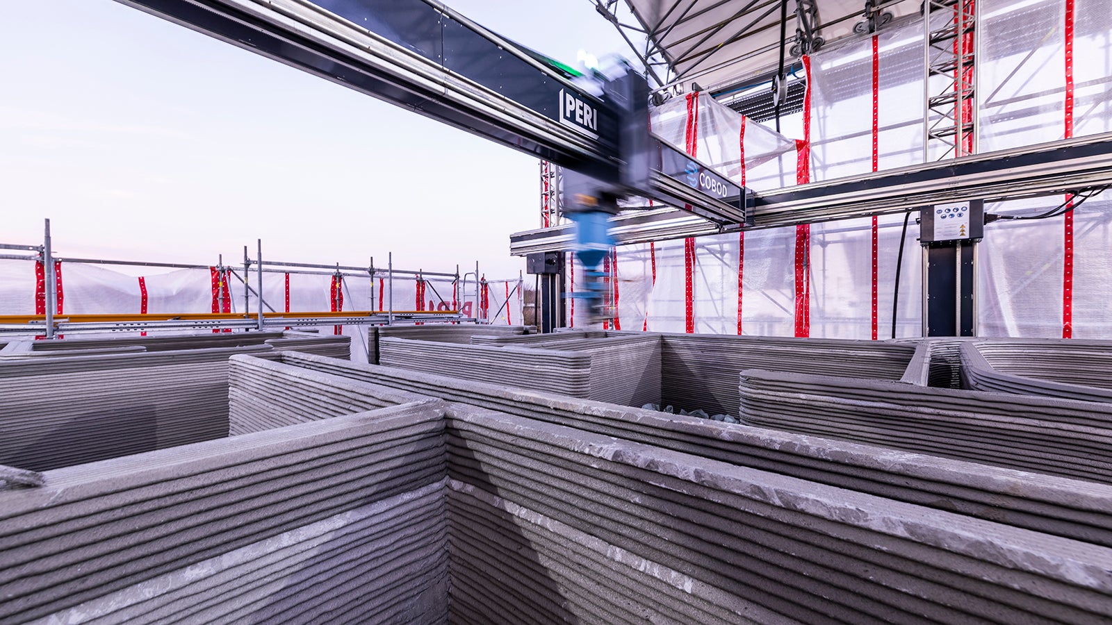 Der COBOD BOD2 3D-Betondrucker bietet zahlreiche architektonische Gestaltungsmöglichkeiten