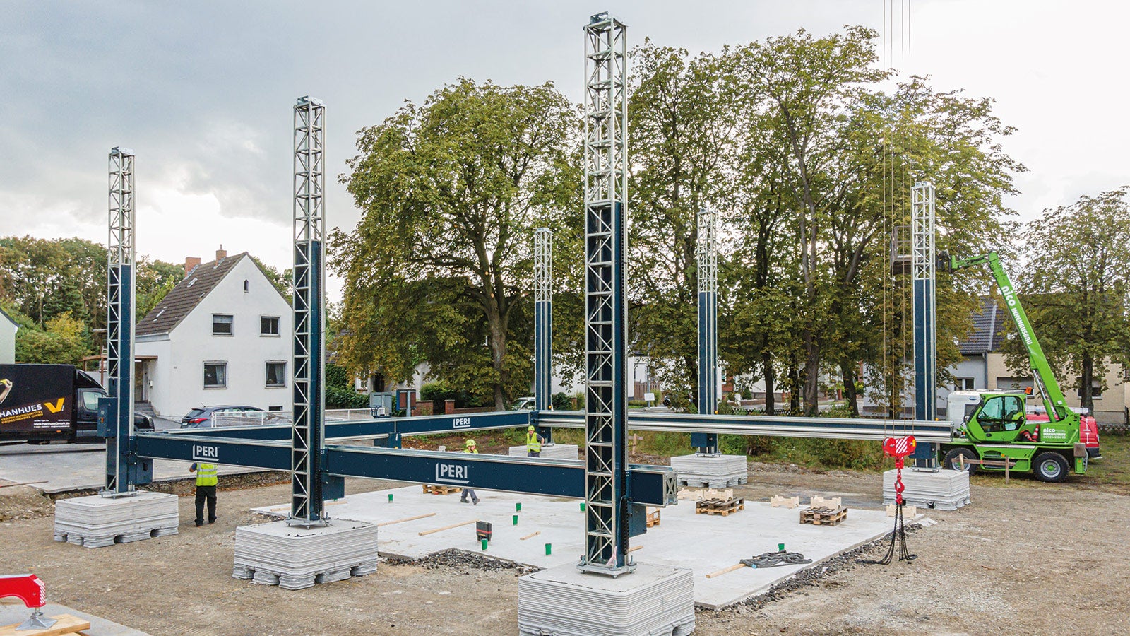 PERI tipărește prima clădire rezidențială din Germania cu imprimanta de portal BOD2 în Beckum (Renania de Nord-Westfalia)