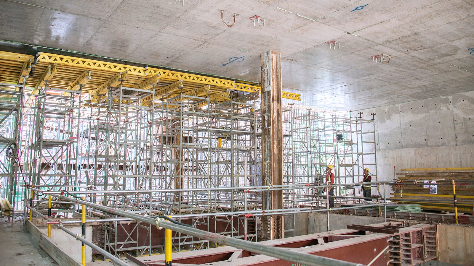 A closer look of the 30 m high finished slab