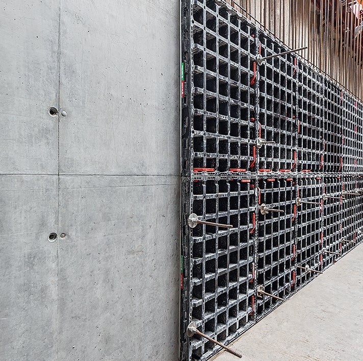 DUO System Formwork used as wall formwork