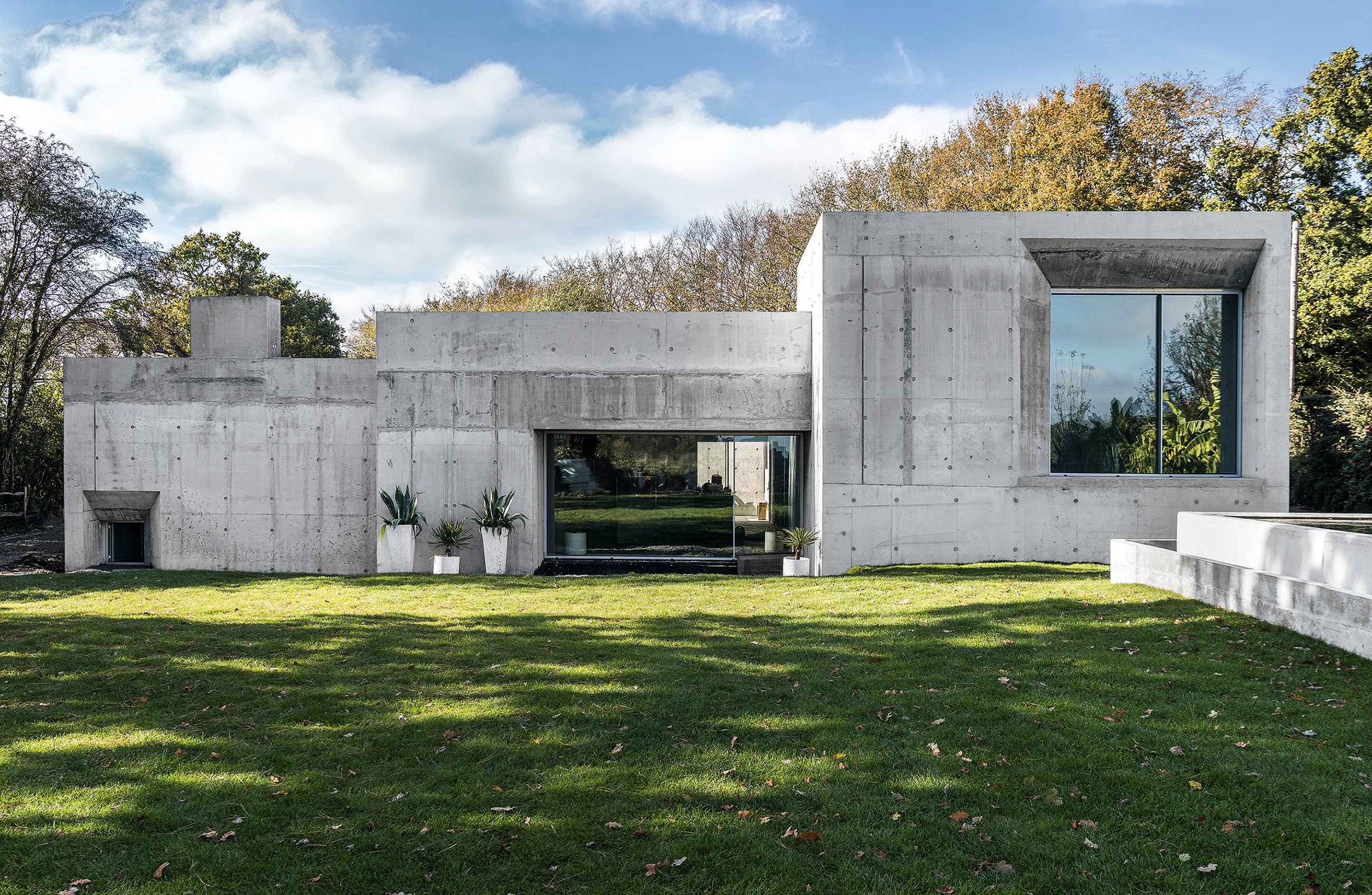 A construção de concreto é o primeiro projeto de casa com DUO da PERI no Reino Unido. (Foto: seanpollock.com)