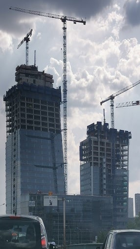 Les tours DUO, vue du périphérique extérieur, juin 2020