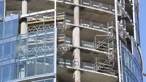 Warsaw Spire - rusztowania