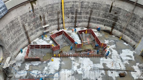 Sistema de encofrado LIWA para Losa de contrapiso del Pozo de Bombeo. 