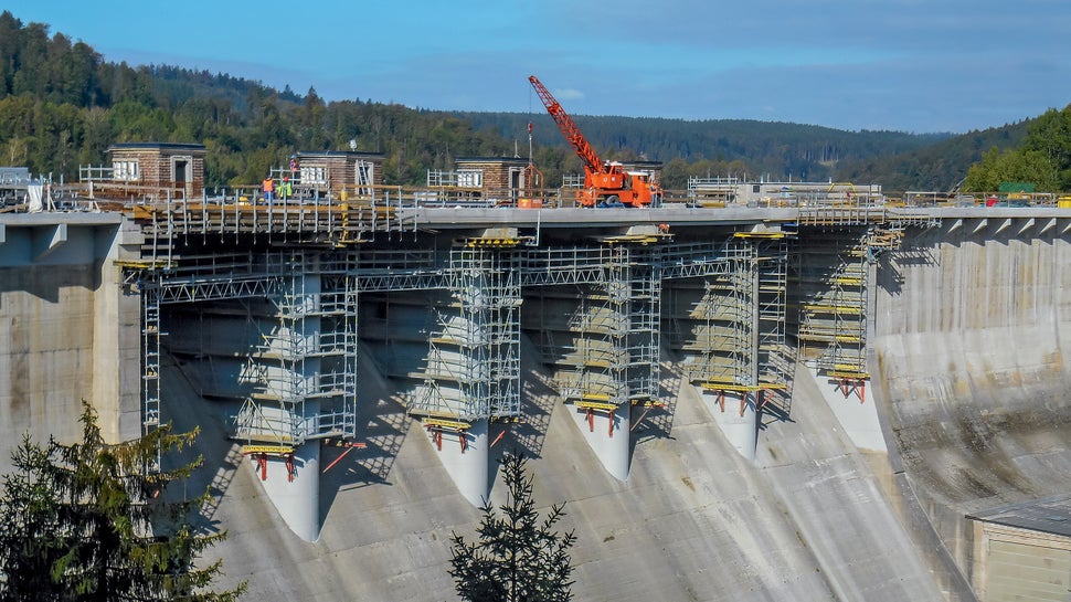Rekonstrukce koruny a oprava návodního líce VD Kružberk