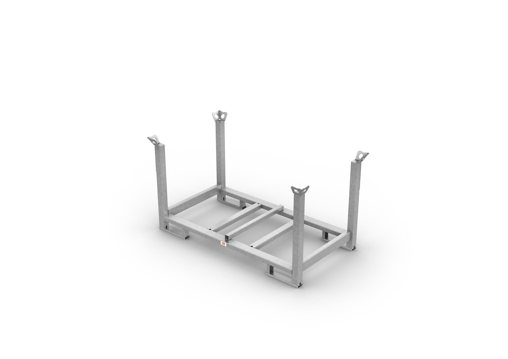 Die Palette erleichtert das Stapeln und Transportieren von Schalungs- und Gerüstteilen<br/>