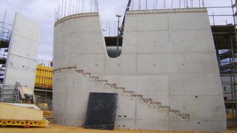 Scoop #2 partly constructed showing block-outs for an external stair case