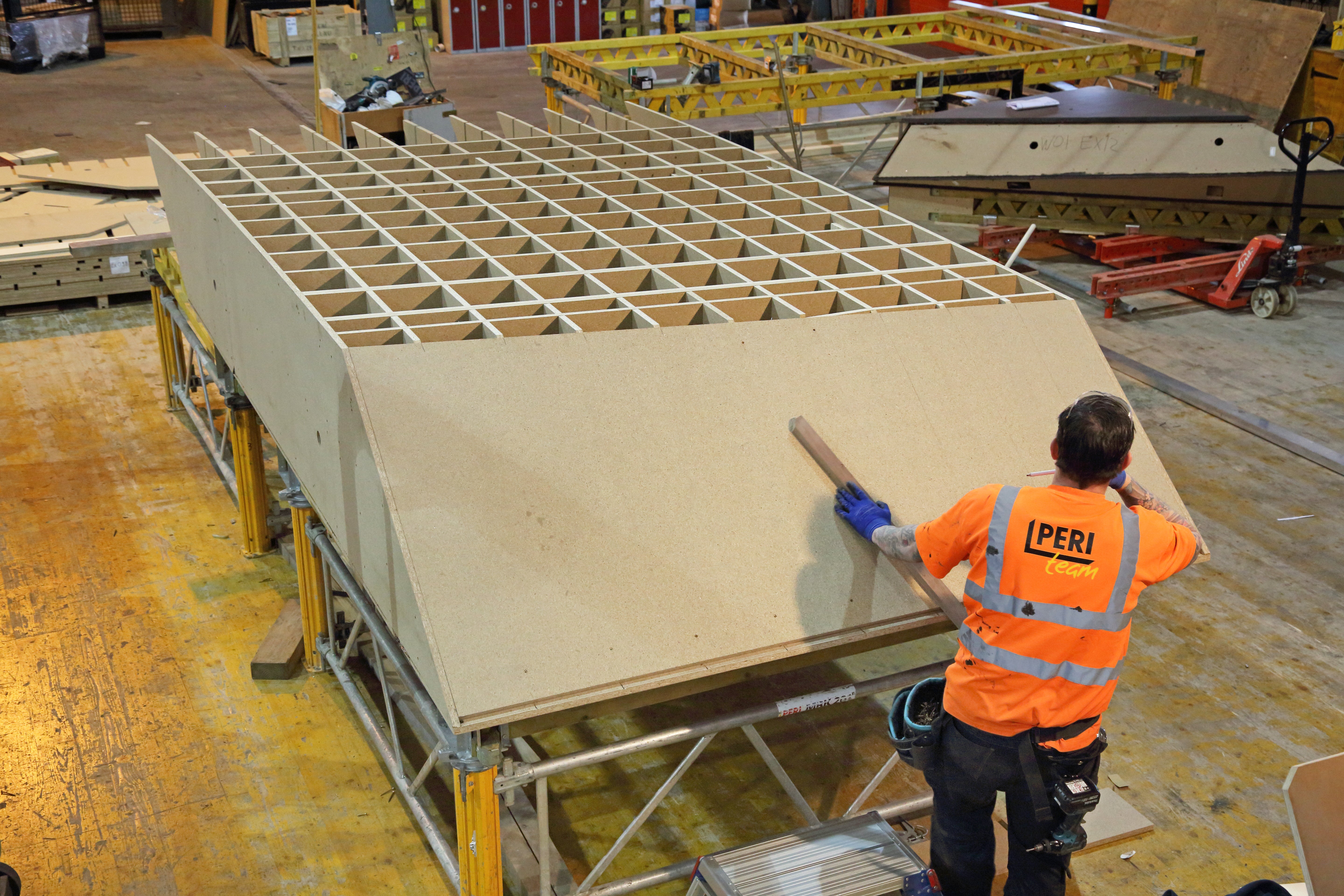 PERI's fabrication team created bespoke shutters.