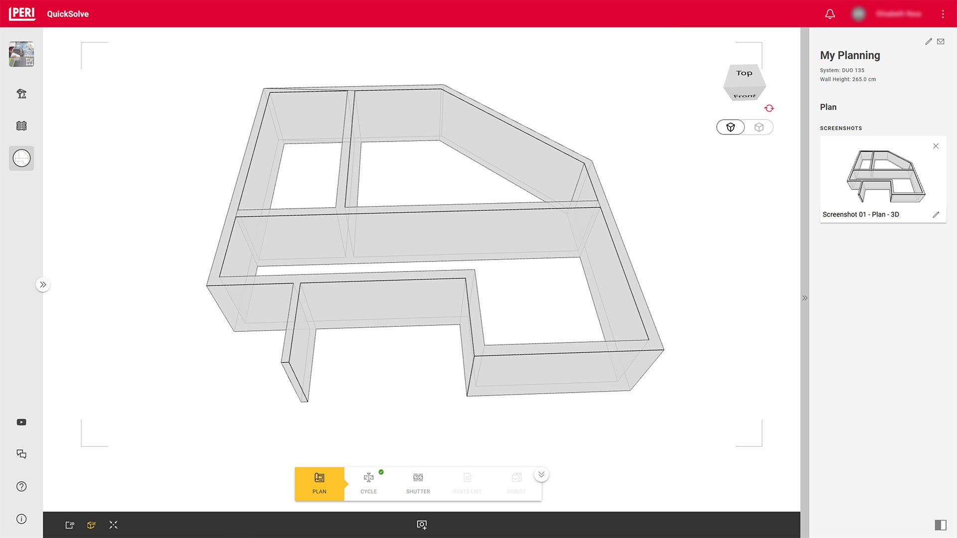 Vous recherchez un moyen rapide et simple de créer une solution de coffrage pour votre projet de construction ? Avec notre planificateur de murs, vous obtenez un résultat en un rien de temps. L’utilisation intuitive de l’application vous aide à planifier le plan, à créer et définir des cycles, et vous offre même la possibilité de prendre en compte votre propre stock dans la solution de coffrage.
