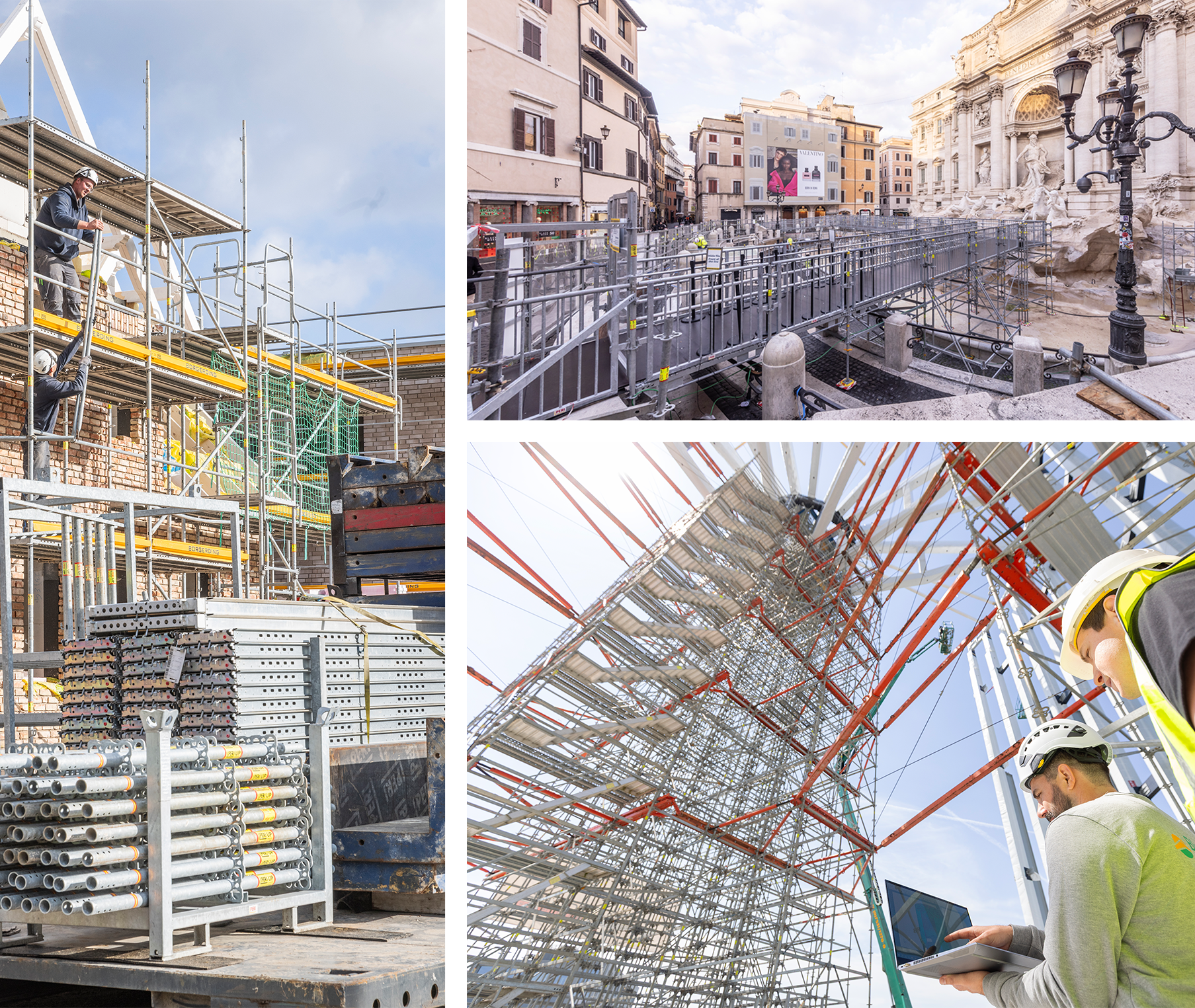 A collage of different PERI UP Apllications on Projects