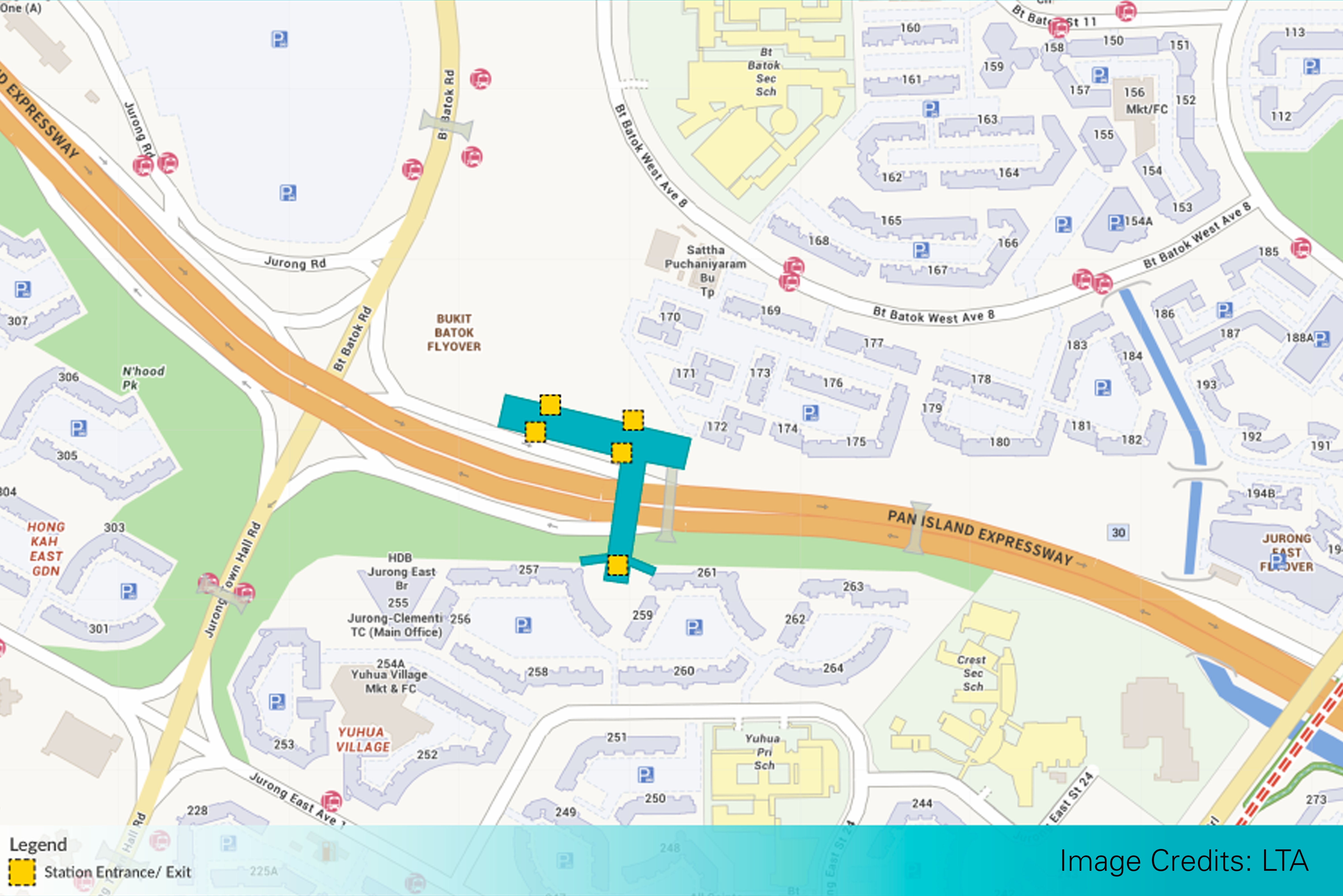 Location of JE03 Bukit Batok West. Image credits: LTA Singapore