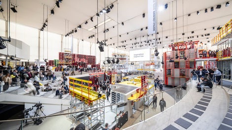 inside PERI exhibition hall at Bauma 2025