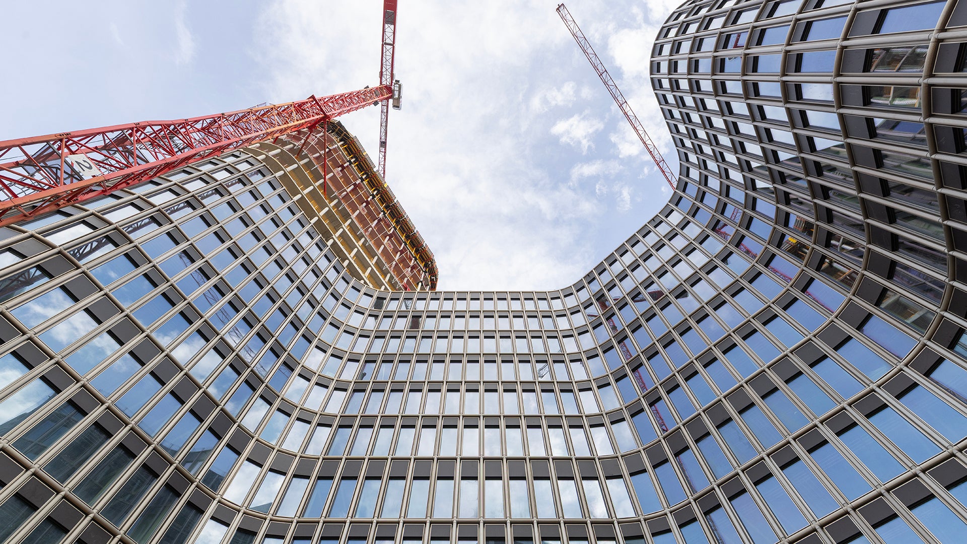 Das Upbeat mit seinem geschwungenen Gebäudegrundriss wird der neue Hauptsitz der Deutschen Kreditbank AG (DKB).