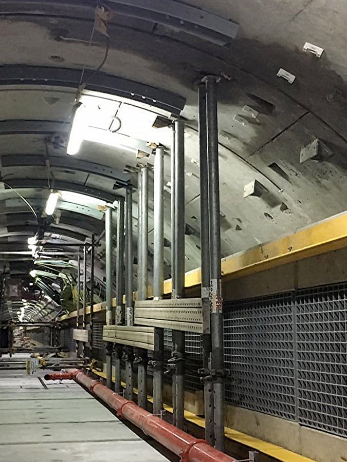 No anchorage is allowed on site with the existing structure.