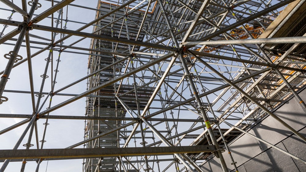 Voor de opdrachtgever van Trebbe Bouw is er een uitkijkplatform neergezet, waar vandaan potentiële kopers of belangstellenden de bouw kunnen bekijken.