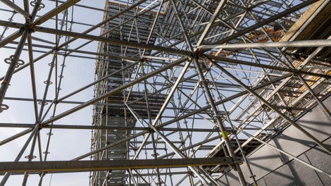 Voor de opdrachtgever van Trebbe Bouw is er een uitkijkplatform neergezet, waar vandaan potentiële kopers of belangstellenden de bouw kunnen bekijken.