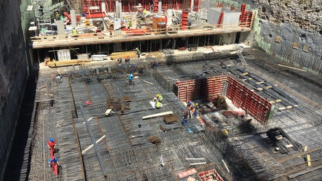 TRIO zidna oplata koristila se za zidove i pravokutne stupove podzemnih etaža garaže.