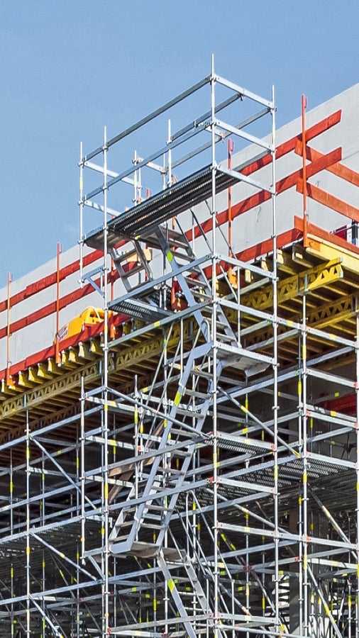 Chantier PERI UP Flex Escalier 75