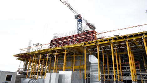 Конзолно подпиране на плоча на К. 30.90 - MULTIPROP кули с височина 8 m