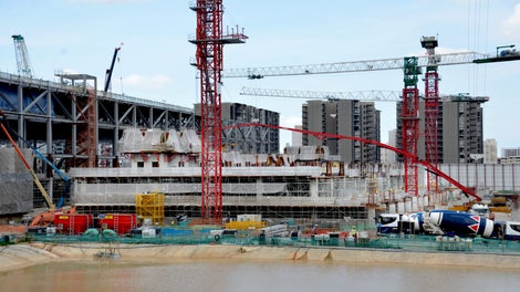 Multiple core walls utilizing VARIO Wall Formwork + CB Climbing Brackets