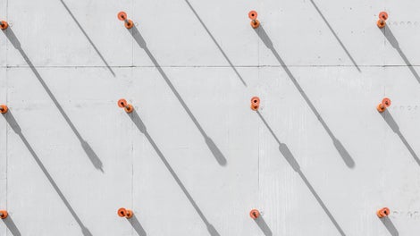 DK ties form a regular pattern across the concrete surface. <br/>(Photo: seanpollock.com)