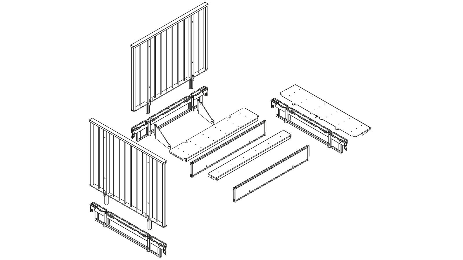 Ausbildung eines Podestes für einen Treppenwinkel von 90°.